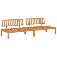 vidaXL Patio Pallet Middle Sofas 2 pcs Solid Wood Acacia