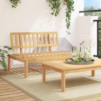 vidaXL Patio Pallet Middle Sofa Solid Wood Acacia