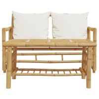 vidaXL 2 Piece Patio Sofa Set with Cushions Bamboo
