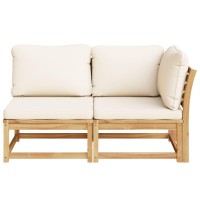 vidaXL 2 Piece Patio Lounge Set with Cushions Solid Wood Acacia