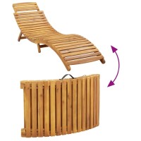 vidaXL Sun Lounger with Cushion Taupe Solid Wood Acacia