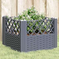 vidaXL Garden Planter with Pegs Gray 17.1