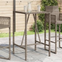 vidaXL Patio Bar Table Gray 27.6