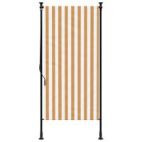 vidaXL Outdoor Roller Blind Orange and White 47.2