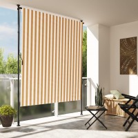 vidaXL Outdoor Roller Blind Orange and White 59.1