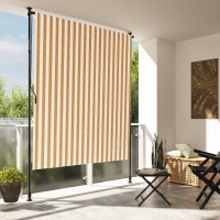 vidaXL Outdoor Roller Blind Orange and White 78.7