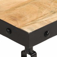 vidaXL Coffee Table with Wheels Solid Mango Wood 39.4