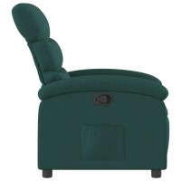 vidaXL Recliner Chair Dark Green Fabric