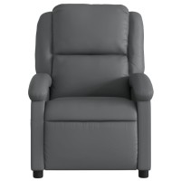 Vidaxl Recliner Chair Gray Faux Leather