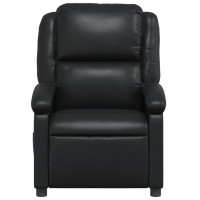 vidaXL Massage Recliner Chair Black Faux Leather