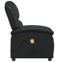 vidaXL Massage Recliner Chair Black Faux Leather