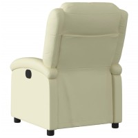 Vidaxl Recliner Chair Cream Real Leather