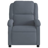 vidaXL Massage Recliner Chair Dark Gray Velvet