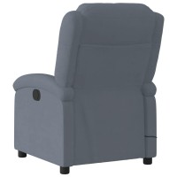 vidaXL Massage Recliner Chair Dark Gray Velvet