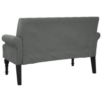 vidaXL Bench with Backrest Dark Gray 47.2