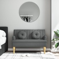 vidaXL Bench with Cushions Dark Gray 44.5