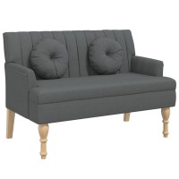 vidaXL Bench with Cushions Dark Gray 44.5