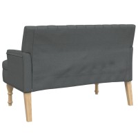 vidaXL Bench with Cushions Dark Gray 44.5