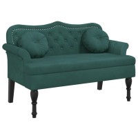 vidaXL Bench with Cushions Dark Green 47.4