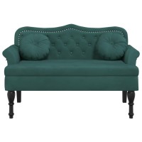 vidaXL Bench with Cushions Dark Green 47.4