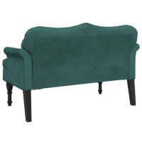 vidaXL Bench with Cushions Dark Green 47.4