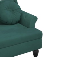 vidaXL Bench with Cushions Dark Green 47.4