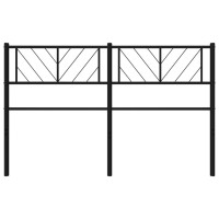 vidaXL Metal Headboard Black 53.1