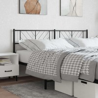 vidaXL Metal Headboard Black 70.9