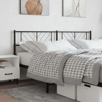 vidaXL Metal Headboard Black 76