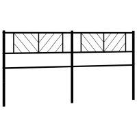 vidaXL Metal Headboard Black 76