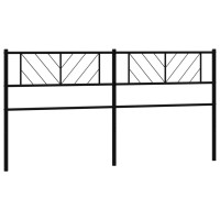 vidaXL Metal Headboard Black 76