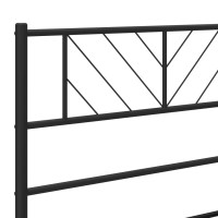 vidaXL Metal Headboard Black 76