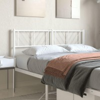 vidaXL Metal Headboard White 53.1