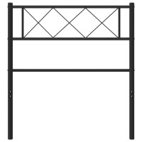 vidaXL Metal Headboard Black 39.4