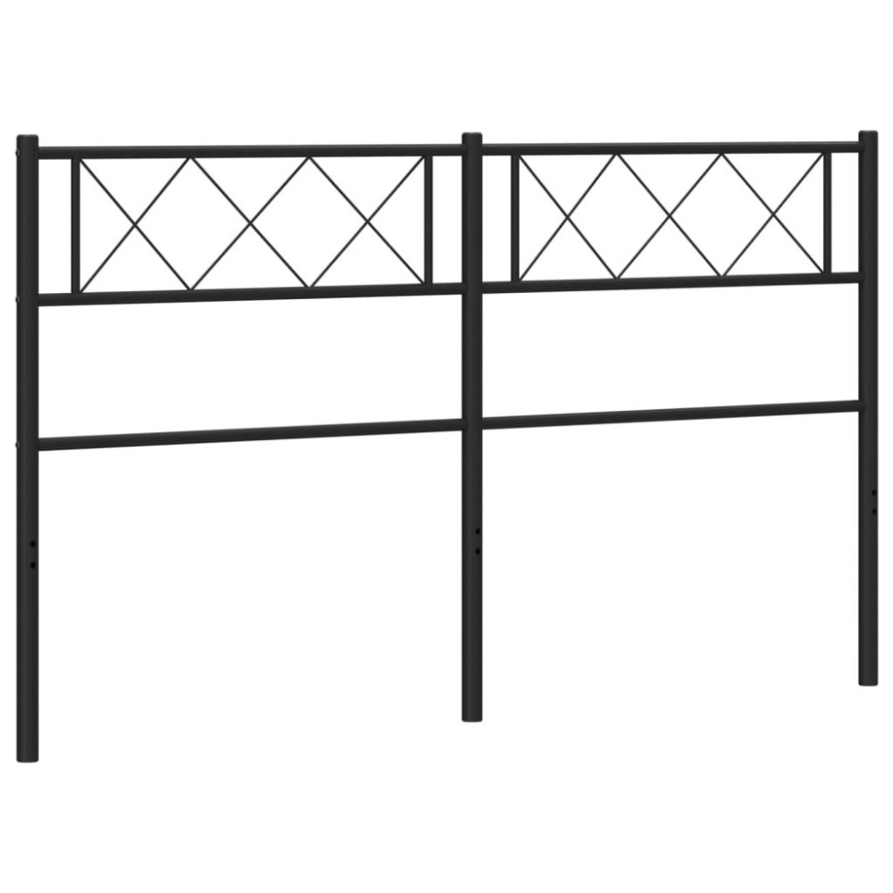 vidaXL Metal Headboard Black 53.1