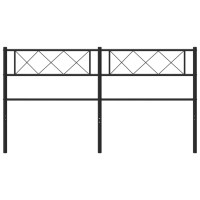 vidaXL Metal Headboard Black 53.1