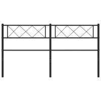 Vidaxl Metal Headboard Black 59.1