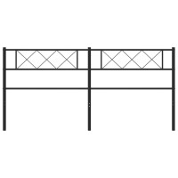 vidaXL Metal Headboard Black 70.9