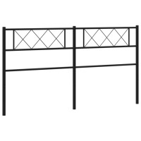 vidaXL Metal Headboard Black 70.9