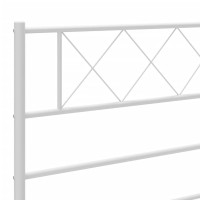 vidaXL Metal Headboard White 53.1