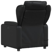 vidaXL Massage Recliner Chair Black Faux Leather