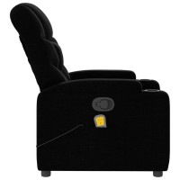 vidaXL Massage Recliner Chair Black Fabric