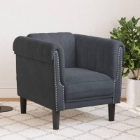 vidaXL Sofa Chair Dark Gray Velvet