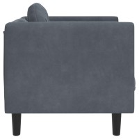 vidaXL Sofa Chair with Cushion Dark Gray Velvet