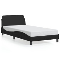 vidaXL Bed Frame with Headboard Black 39.4