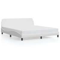 vidaXL Bed Frame with Headboard White 72