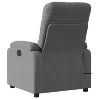 vidaXL Massage Recliner Chair Dark Gray Microfiber Fabric