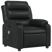 vidaXL Massage Recliner Chair Black Faux Leather