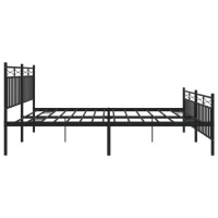 vidaXL Metal Bed Frame with Headboard and Footboard聽Black 76