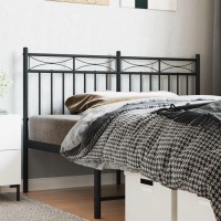 vidaXL Metal Headboard Black 53.1